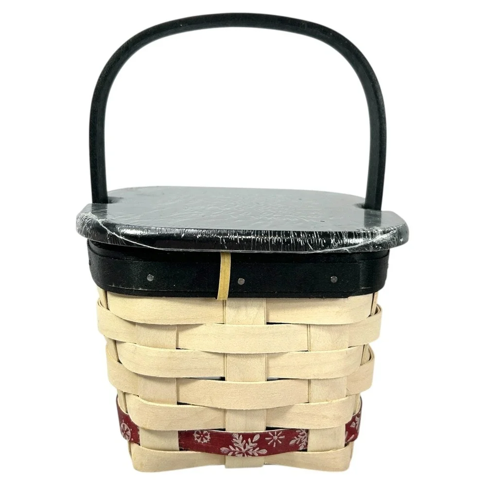 Longaberger MR. FLURRY FACE Sm Peg Basket‎ 2016 Lid Protector Face Stickers Tags